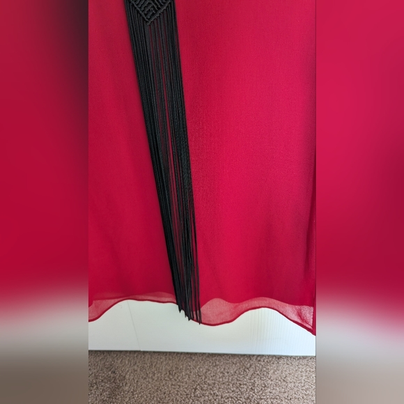 Red Chiffon Blouse, Le Chateau - Picture 6 of 7